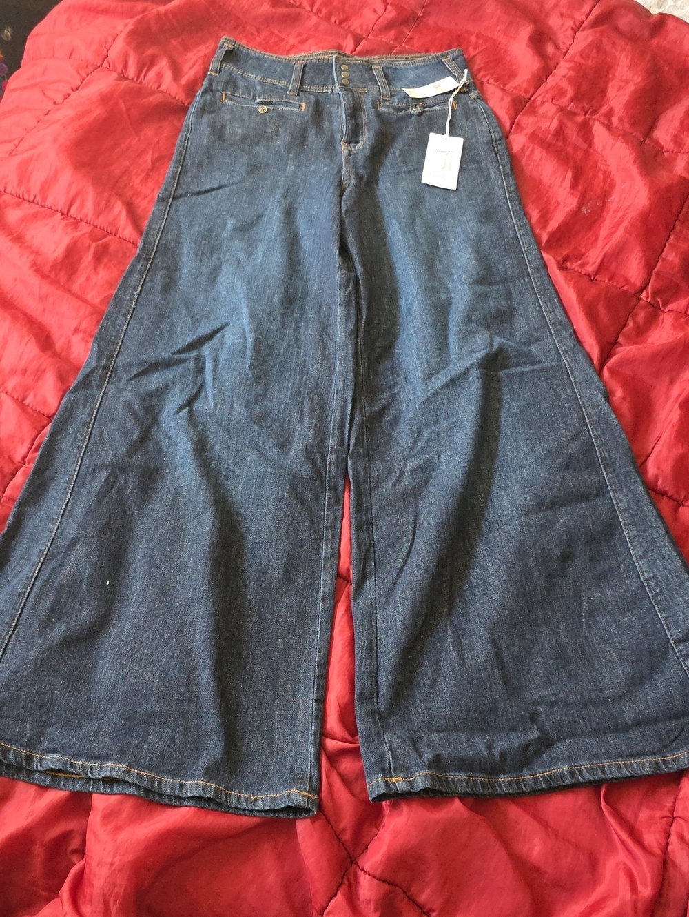 Anthropologie Pilcro And The Letterpress Wide-Leg High-Rise Jeans